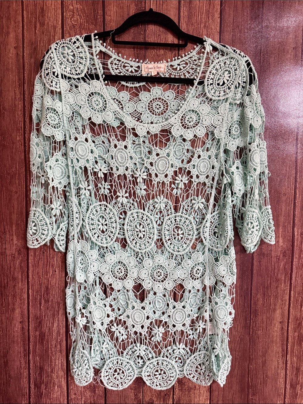 Grace & Lace Teal Crochet Lace